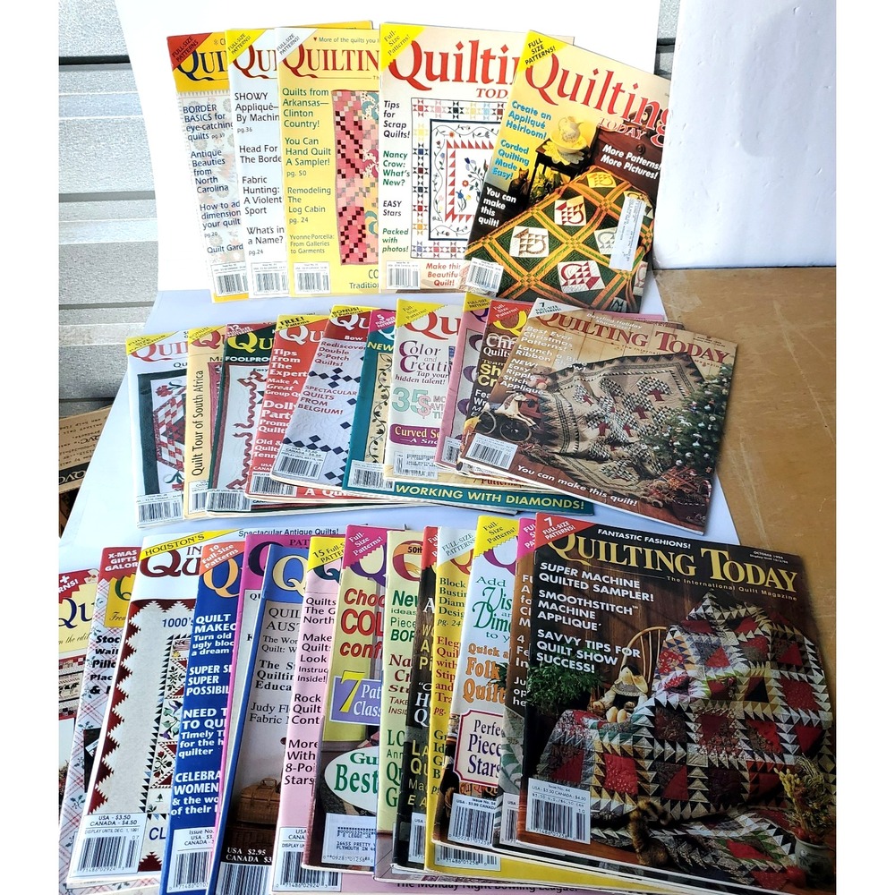 Lot of 29 Vintage Quilting Today International Quilt Magazine Patterns